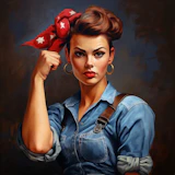 Portrait of Rosie the Riveter