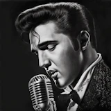 Portrait of Elvis Presley