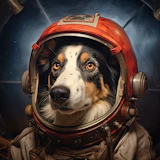 Portrait of Laika The Space Dog
