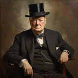 Portrait of Winston Churchill