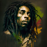 Portrait of Bob Marley