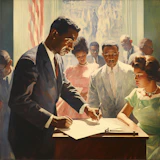 Portrait of Voting Rights Act of 1965