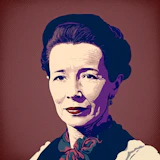 Portrait of Simone de Beauvoir