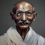 Portrait of Mahatma Gandhi